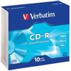 Verbatim - Scatola 10 CD-R DataLife Extra Protection - slim case - 52X - 700MB (unità vendita 1 pz.)