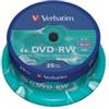 Verbatim - Confezione 25 DVD-RW - argento lucido - serigrafato - 43639 - 4,7GB (unità vendita 1 pz.)