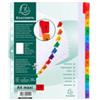 EXACOMPTA Separatore numerico 1-12 - cartoncino bianco 160 gr - tasti colorati - A4 maxi - Exacompta (unità vendita 1 pz.)