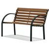 Garden Friend Panca da giardino Parco - 80 x 62 x 122 cm - acciaio-legno - nero - Garden Friend (unità vendita 1 pz.)