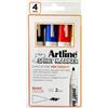ARTLINE Marcatore per tessuto - punta tonda 2.0 mm - colori assortiti - Artline - conf. 4 pezzi (unità vendita 1 pz.)