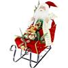 Wintem Babbo Natale su Slitta con Regali Rosso - Ottimo Come Decorazione Natalizia per Creare un'Atmosfera Magiaca Durante Le Feste - Realizzato in Materiali Resistenti e Durevoli - 38x38x40cm