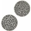 Fatto a mano Orecchini Phaistos Disco Knossos Argento Sterling 925 Mitico Greco Fatto a Ma...