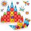 W WISE BLOCK Costruzioni Magnetiche Bambini, Mini piastrelle magnetiche itineranti, Giocattoli magnetici per bambini, Giocattoli per 3 4 5 6 7 8 anni ragazzo ragazza 32 pezzi