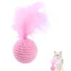 Generico Giocattoli di piume per gatti da interni, palline per inseguire animali domestici | Feather Ball Cat Toys Giocattolo interattivo con piume per giochi teaser ed esercizi di inseguimento