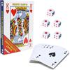 Tokaneit Carte da Gioco Giganti, Giant Playing Cards, Carte da Poker Giganti, Carte da Gioco Jumbo con 5 Dadi per Giochi da Viaggio in Famiglia Gioco da Tavolo (17x 11,7cm)