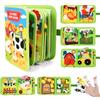 AYESY Montessori Busy Board di Feltro Giochi, Montessori Libro Interattivo per Bambini Bimba Bimbo Valigetta Regalo Pannello Sensoriale Educativo Giochi Libro Tranquillo Libri in Feltro Ranch Animals