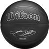 Wilson Pallone da Basket NBA Player Evergreen, Con Rivestimento Pure Feel, Ideale Per Giocare All'Aperto, Resistente Alle Intemperie, Giocatore: James, Colore: Nero, Taglia: 7