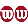 Wilson Pennarello Logo, Stencil W, Per racchette da tennis, Rosso, X0015 MP (Confezione da 2)