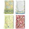 Arquiel Set di 4 strofinacci da cucina fiori d'epoca, decorativi, 100% cotone, 48x70 cm, assorbenti, idea regalo