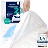 ZenPur Coprimaterasso, prodotto nell'UE, certificato Oeko-TEX Standard 100, in cotone, impermeabile e durevole, protezione e comfort in uno (100 x 200 cm, 2 pacchi - Bianco)