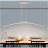 Lanekd Lampada da Tavolo da pranzo Lampada a Sospensione LED Lampadario LED Sospensione Cucina Lampada Moderna Sala da pranzo Lampada a Sospensione Dimmerabile Arco Design Lampadari (Bianco, L100CM)