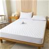 Odot Trapuntati Lenzuola Coprimaterasso con Angoli, Impermeabile Extra Profondo Morbido Elastica Proteggi Coprimaterasso per Letto Singolo Matrimoniale King Size (Diamante Bianco,180x220+28cm)
