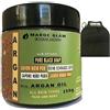 MAROC GLAM Peeling - Sapone nero marocchino con olio di ARGAN biologico da 250 g + Guante Esfoliante Cleanse Kessa, 100% naturale di olio di argan, antirughe, ricco di vitamina E, HAMMAM & SPA, Marocco GLAM…