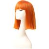 Prettyland Event signore bob frangia dritto parrucca media lunghezza corta liscia resistente al calore parrucca rosso-arancio C799