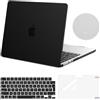 MOSISO Custodia Compatibile con MacBook Air 13 Cover M5 M4 M3 M2 2026-2022 A3449 A3240 A3113 A2681, Case per MacBook Air 13,6'' Liquid Retina&Copritastiera&Pellicola&Sottotazza, Nero