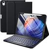 Vobafe Cover con Tastiera iPad Air 11 M3 M2 2025 2024/Air 5 4 Generazione(10,9 Pollici), Retroilluminazione a 7 Colori, Tastiera Staccabile Senza Fili, con Portapenna, Layout Italiano, Nero
