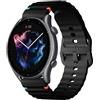 Higgs Cinturino 22mm Compatibile con Amazfit GTR 2/2e/GTR 3/3 Pro/GTR 47mm/per Amazfit Stratos 2/3/Pace/Zepp Z/Cinturino Galaxy Watch 46mm Donna Uomo,Cinturini Sportivo Morbido Silicone nero
