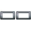 Vimar Placca Rond 4 m, Nero (Confezione da 2)
