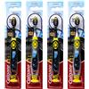 Colgate Batman Spazzolino da denti per bambini con ventosa, per bambini dai 5 anni in su extra morbido, confezione da 4