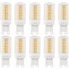 HUAMu Lampadina LED G9 7 W, 700 lumen, luce bianca calda 3000 K, lampadina alogena da 70 W, senza sfarfallio, angolo di diffusione di 360°, non dimmerabile, confezione da 10, 18 x 55 mm