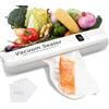 Frohsen Macchina Sottovuoto Alimenti,Macchina Sottovuoto Per Alimenti,Con 10 Sacchetti Sottovuoto,Sigillatrice Sottovuoto Automatica One-touch per Alimenti (white)