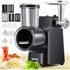 Huanyu Grattugia elettrica per formaggio Affettaverdure elettrico multifunzionale con 5 lame 250W Insalatiera elettrica e tritacarne Grattugia elettrica per frutta, verdura e formaggio (nero)
