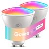 Govee Lampadine WiFi Intelligente, Lampadina LED GU10 RGBWW Compatibile con Matter, Alexa e Google Home, Lampada Smart GU10 400LM Dimmerabile 16 Milioni di Colori Sincronizzazione Musicale, 2 Pezzi