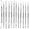 Coolty 12pcs Attrezzi per Intagliare Cera di Argilla Acciaio Inox a Doppia Scolpire il Kit di Strumenti Fai da te Scalpello Intagliatore Set per Il Trasporto per Scolpire Sculture in Ceramica