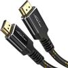 KabelDirekt - Cavo HDMI 2.1 8K/4K - 1,5 m - Connettori Metallici Antishock e Design Intrecciato (8K@60Hz, Ultra Alta Velocità/48G, Ultima Generazione, Ideale per PS5/XBO, Monitor/TV/Proiettore, Nero)