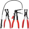 Golgner pcs Set di pinze per fascette stringitubo, pinze per fascette elastiche, pinze per fascette stringitubo con collo dritto, per strumenti di riparazione auto, riparazioni automobilistiche