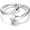 Bramart Anello Donna A mia Figlia in Argento Sterling 925 - Regalo Compleanno Natale per Figlie Donne Ragazze - Cofanetto incluso