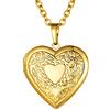 GoldChic JEWELRY Collana Donna con Foto Personalizzata Ciondolo Medaglione Cuore Donna Placcato Oro 18K Collana con Foto Ciondolo Cuore Regali per Mamma Nonna Ragazza