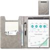 ProCase Portablocco A4 con Pinza,Cartellina Portadocumenti A4 Rigida, Porta Fogli A4 -Grigio