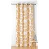 Linder - Tenda in tessuto Upciclato/riciclata - Tessuto e tinto in Francia - Tenda in stile natura - Finitura occhielli colore canna di fucile - Colore giallo oro - Dimensioni 140 x 240 cm -