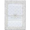 Lawrence Frames 4x6 Juliet Silver Metal Frame with Crystals Cornice portafoto, Metallo