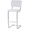 BAÏTA Set di 2 sgabelli Jack in tessuto Bouclette bianco con gambe metalliche