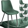 TecTake® Set 8 Sedie Sala da Pranzo Effetto Velluto, Sedie Soggiorno con Morbida Imbottitura, Seduta Ergonomica, Poltrone Velluto Versatili, Sedie Design Moderno - Verde Scuro