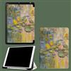 UOMSKTY Cover per iPad 10 Generazione 2022 10,9 Pollici, Custodia iPad 10a Gen (A2696/ A2757/ A2777), Sottile Leggero Protettivo Case, Auto Sveglia/Sonno Dipinto ad olio, Loto