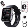LLELEMAMO Shirem Trackpro 2.0, Shirem Outfany Trackpro 2.0, 1.91-Inch Touch Screen Bluetooth Hd Smartwatch, Ip67 Waterproof 50+ Sports Fitness Watch Compatible with Iphone and Android for Men Women (Black-A)