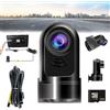 Generic Adas 360 Dashcam, videoregistratore Adas 360, 1080p HD 360 rotante, mini telecamera anteriore e posteriore per auto, telecamere per auto 360 per sorveglianza, registrazione 24 ore (32G)
