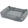 Love Story, Cesto rettangolare Velluto Ciniglia Poliestere 73 x 60 x 20 cm Granito Grigio