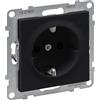 LEGRAND, SEANO 765320 - Presa con contatto di protezione elevata, presa di giunzione, morsetti a innesto, 16 A, 250 V, colore: Nero laccato