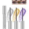 LYSdefeu Mascara Glitter 4D Set-3 Mascara Waterproof Glitter per Ciglia Argento Oro E Viola,Lunga Durata e Prova di Sbavature Mascara Volumizzante e Allungante,Diamond Colorate Mascara per Festival Carnevalele