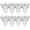 Caldarax 8 Pezzi Lampadine Alogena Faretto MR11 GU4 20W 12V, Dimmerabile Bianca Calda 2700 K, 250LM, 35mm*35mm, Alogena Dicroica con Riflettore, per Illuminazione da Incasso e Illuminazione D'accento