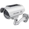 DELURA Telecamera di sicurezza solare Telecamera fittizia Sicurezza esterna Pannello solare Simulazione telecamera finta Proiettile for interni Monitor luce LED Sicurezza domestica Impermeabile Sicurezza dom