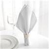 PTNKUIIY 6 tovaglioli in tessuto, 30 x 30 cm, lavabile, tovaglioli, in cotone, per cene di famiglia, feste, matrimoni, compleanni, decorazione da tavolo, caffè, ristorante, cucina, bianco