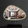 GQJNHUI Specchio Asimmetrico A LED For Bagno,40X60CM|50X70CM|60X80CM|70X90CM Specchio Da Parete Irregolare Con Luce LED, Specchio Cosmetico, Specchio For Trucco, For Camera Da Letto, Ingresso, Soggiorno ( Col