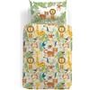 Caleffi Tropical Completo Copripiumino, Cotone, Unica, Piazza e Mezza, 1007533, Caleffi Kids