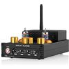 Nobsound Douk Audio X1 - Amplificatore per tubi HiFi Bluetooth 5.0, GE5654 Valve Stereo Audio Amplifier MM, 160Wx2 TDA7498E Chip, Treble & Bass Control Knob